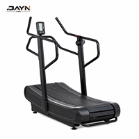 Tapis de course incurvé BN à fonctionnement silencieux, absorption des chocs, auto-alimenté, pour la maison, la salle de sport et le studio de fitness