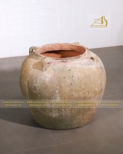 Atlantis Old White Ceramic Planter Premium AN045H57OW Mini <b>Flower</b> <b>Pot</b> Galvanized Finishing for Home Garden Decor Landscaping - Product Image 3