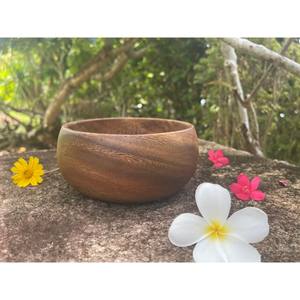 Artisan Rond Calebasse Acacia Bois Bol En Bois Rond Soucoupe Cuisine Décor Cadeaux Décoration Bol - Product Image 3