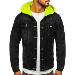 Customized Men's Denim Hoodies Regular Fit Breathable Eco-Friendly Winter Streetwear OEM Service - Product Image 3