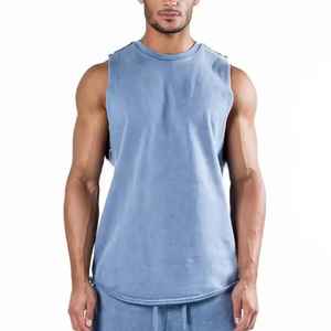 Débardeur de gym pour hommes avec logo personnalisé OEM Offre Spéciale haut sans manches en spandex XL à séchage rapide avec impression de compression pour entraînement sportif - Product Image 5