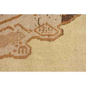 พรมวินเทจสไตล์ตุรกี ขนาด 3.8x10.8 ฟุต พรมลายทางสีน้ำตาล - Product Image 5