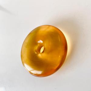 จี้ทำจากอำพัน, โดนัทคอนยัคใส, อำพันบอลติกธรรมชาติ - Product Image 3