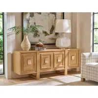 Élégance de transition sans effort : une console multimédia en bois haut de gamme pour sublimer votre salon
