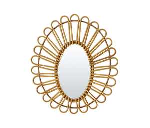 Wholesale Cheap Price Vietnam <b>Oval</b> Rattan <b>Mirror</b> Wall Decorative Storage Baskets Product in Bulks Made by VgreenArt - Product Image 3