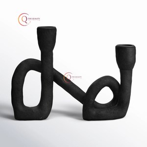 Wholesale Exporter Vintage Design 100% Metal Candle <b>Holder</b> Hot Sale New Arrival <b>Black</b> Color Powder Coated Unique Candle Jar - Product Image 4