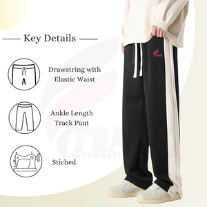Manufacturer's Best Cotton Men's Casual Sweatpants Mid Waist New Style Custom Design Straight Pattern Private Label Use - Product Image 2