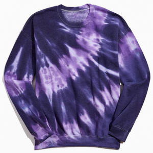 Logotipo personalizado Hip Hop cuello redondo manga larga con capucha impresión Tie & Dye moda sudaderas para hombres dibujos animados occidental Tie Dye pulóver personalizar - Product Image 1