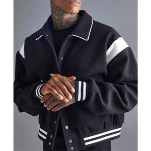 Chaqueta Universitaria Personalizada, Chaqueta Bomber de Estilo Vintage, Chaqueta de Invierno, Diseños al por Mayor OEM - Product Image 3