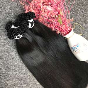 Superventas VQ Hair 100% Extensiones de cabello humano recto virgen vietnamita Punta plana 100g Entrega en 36 horas - Product Image 2