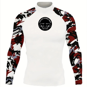 Chemises de compression à manches longues personnalisées, faible MOQ, pour hommes, entraînement en salle de sport, rashguard, sous-vêtements, couches de base, athlétiques, séchage rapide, respirantes - Product Image 2