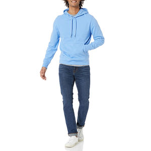 2023 Venta de fábrica Hombres Classic Sky Blue Pullover Hoodie 100% Algodón Durable Ecológico XS Tamaño Personalizado Estampado de dibujos animados Primavera - Product Image 3