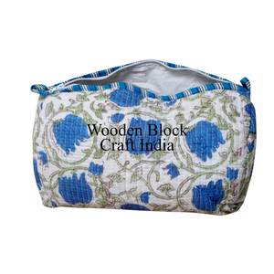 กระเป๋าเครื่องสำอางทำมือสำหรับผู้หญิง ชุดกระเป๋าอเนกประสงค์หลากสี 2 ใบ ชุดกระเป๋าพิมพ์ลายสำหรับผู้หญิง มี 3 ขนาด - Product Image 5