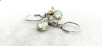 Boucles d'oreilles pendantes multicolores tendance faites à la main en argent sterling 925 avec pierres de quartz de haute qualité