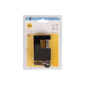 Cadenas en fer avec manille droite YALE Y113BL/75/114/1, noir (emballage blister) - Product Image 1