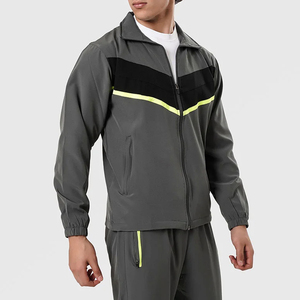 เสื้อแจ็กเก็ตแทร็คสำหรับผู้ชายเสื้อกีฬาแบบซิปเต็มตัวออกแบบได้ตามต้องการ - Product Image 2