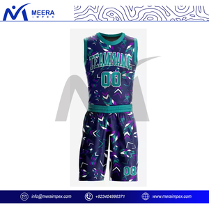 Vente en gros de kit d'uniforme de basket-ball pour hommes logo personnalisé short de maillot respirant à séchage rapide ensemble de vêtements de sport d'équipe fournisseur d'entraînement de match - Product Image 3
