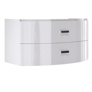 Gineva modello lavello da bagno con due cassetti dimensioni bianco lucido 91,5x51 xh47 Cm - Product Image 1