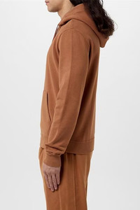 Warm Earth Tone Pullover Hoodie Styled in a Clean Minimalist Outfit Featuring a Soft <b>Brown</b> Color Relaxed Fit and Everyday wear - Product Image 3
