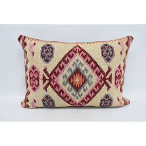 20x28 pulgadas estilo tradicional amarillo lana almohada geométrica Vintage estampado decorativo acento tejido cojín - Product Image 1