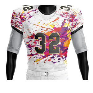 Servicio OEM, Conjuntos de Uniformes de Fútbol Americano Unisex, Tallas Grandes, Logotipo Personalizado, Gran Venta, Nuevo Diseño de Verano, Mangas Cortas, Transpirable - Product Image 3