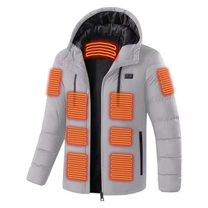 Blouson de moto chauffant d'hiver pour course automobile, imperméable, coupe-vent, à capuche, manches longues, thermique, 3 réglages - Product Image 3