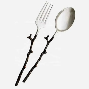 Utensilio de cocina Juego de cubiertos de metal Fabricante y exportador Juego de cubiertos de metal pulido antiguo de nuevo diseño al por mayor de India - Product Image 5