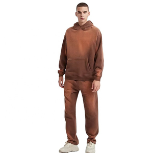 Conjunto Deportivo de Verano para Hombre, Lavado Ácido, Venta al Por Mayor Directa de Fábrica, Logotipo Personalizado Impreso, Pantalones Deportivos Transpirables con Efecto Desgastado por el Sol - Product Image 1