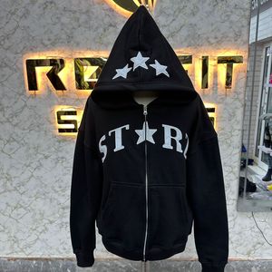 Sweat à capuche zippé le plus demandé par les clients du fabricant, imprimé en relief, fabriqué en usine, prix bas, sweats à capuche pour hommes, sweats à capuche pour hommes - Product Image 1