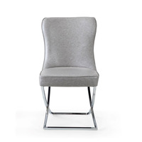 Chaise de salle à manger moderne en métal exclusif avec revêtement et pieds chromés, mobilier de salle à manger de haute qualité pour la maison, l'hôtel et le restaurant