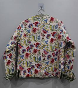 Hecho a mano elegante indio mujer ligera Otoño/Invierno chaqueta algodón estampado Floral acolchado rayas Lino botón transpirable - Product Image 3