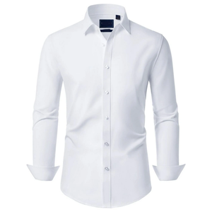 Chemises formelles de bureau de qualité supérieure pour hommes Conception personnalisée couleur unie douce Slim Fit chemises formelles confortables pour hommes de BD - Product Image 4
