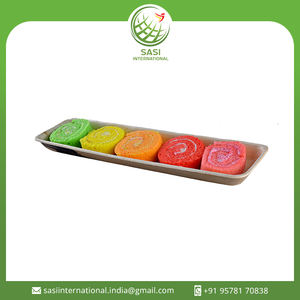 100% naturel feuille de palmier vaisselle jetable biodégradable feuille de palmier Rectangle assiettes à sushi au prix de gros - Product Image 2