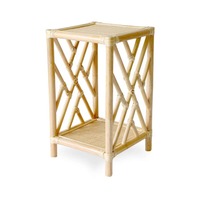 Table console carrée en rotin de nouvelle conception pour le bureau à domicile et l'extérieur durable et élégant-pour la décoration de la chambre et le vase à fleurs