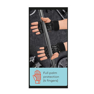 Guantes de levantamiento de pesas de gimnasio impresos con logotipo de precio de fábrica/guantes de levantamiento de pesas antideslizantes más vendidos para entrenamiento - Product Image 2