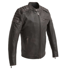 New Customized Design <b>Men</b> Canvas Leather <b>Jacket</b> Stand Collar High Street Custom Logo Label High Quality Winter <b>Jacket</b> - Product Image 1