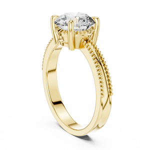 Anillo de Diamante Cultivado en Laboratorio de 0.50ct, Joyas Armoniosas, Oro de 14K, Cuatro Puntas, Anillo de Bodas, EF VS1-2, Joyería Fina Personalizada - Product Image 5