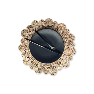 High Quality <b>Seagrass</b> <b>Placemat</b> Handpainted Eco-friendly Raffia Fringe Border Shape Design Parties Special Occasions Vecraft - Product Image 1