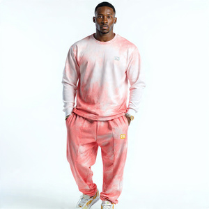 100% Cotton Polyester T <b>Shirt</b> Tracksuit Men Summer <b>Tie</b> <b>Dye</b> Sublimation <b>Tee</b> <b>Shirt</b> Trouser Two Piece Set Long Sleeve <b>Tee</b> Top Mens - Product Image 1
