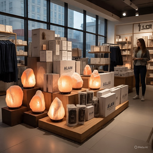 HACCP-ได้รับการรับรองงานฝีมือจากธรรมชาติโคมไฟเกลือหิมาลายันตกแต่งบ้านฮวงจุ้ยดอกไม้ข้ามตัวอักษรรักสัตว์ - Product Image 2