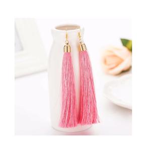 Producto de moda, pendiente de joyería de seda para mujer, Color personalizado aceptado, pendiente de seda de calidad estándar para compromiso de boda - Product Image 3