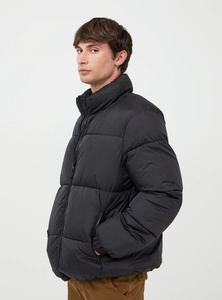 ODM High Quality Premium Men's Quilted Bubble Jacket Custom Stand Collar Puffer Bomber Coat Made <b>Zip</b> <b>Up</b> Stand Collar Men Jackets - Product Image 2