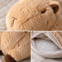 Coussin chauffant pour animaux de compagnie en peluche, compatible micro-ondes, coussin chauffant Capybara, réutilisable, sans électricité, coussin chauffant confortable pour chat et chien, OEM personnalisé
