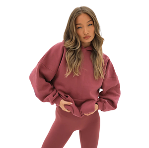 Sweat-shirt oversize pour femme en coton et polyester (50% coton, 50% polyester), style streetwear, épaules tombantes, coupe décontractée, mode, vêtements d'hiver - Product Image 6