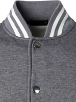 Veste universitaire d'hiver pour homme, col montant, streetwear, personnalisée OEM, haute qualité, avec impression frontale en relief