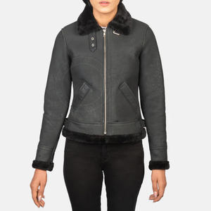 Trench en cuir de mouton femmes automne hiver 100% cuir véritable haute qualité avant Logo coupe-vent écologique - Product Image 2