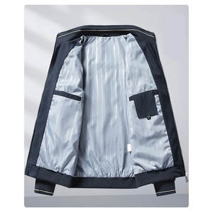 เสื้อแจ็คเก็ตบอมเบอร์ผู้ชายสำหรับฤดูหนาว น้ำหนักเบา ทรงเข้ารูป สไตล์ลำลอง ธุรกิจ แบบเบสบอล คอตั้ง - Product Image 6