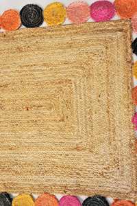 Tapis festonné en jute naturelle Tapis festonné bohème Tapis en jute tissé à la main pour maison luxueuse - Product Image 6