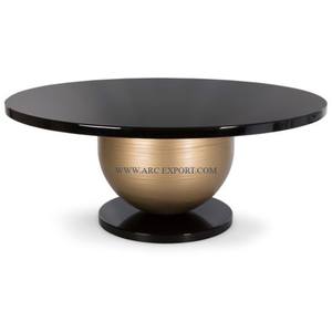 Table d'appoint couleur or feuille Designer métal laiton café Table d'appoint de qualité supérieure à la main décoration de la maison miroir Table d'appoint pour l'approvisionnement - Product Image 5