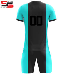 Venta al por mayor logotipo personalizado camisetas de fútbol unisex de alta calidad 100% poliéster uniforme de fútbol liso conjunto cómodo para el entrenamiento - Product Image 2